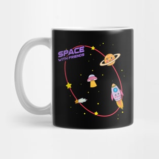 Space With Friends | Cute Kids Mug